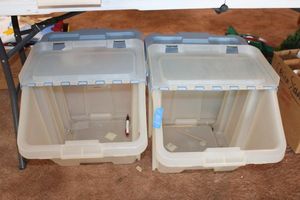 lot 207 image: Pair of viewable lid storage bins