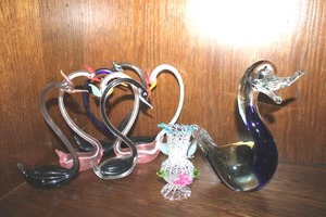 lot 263 image: Murano glass duck and hand blown glass items
