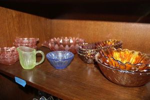 lot 272 image: Colored glass dishes