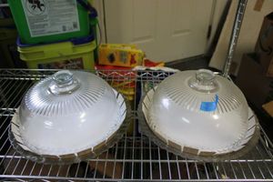 lot 275 image: Pair of cake plates with lids