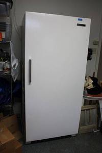 lot 3 image: Standing Upright Freezer - White Westinghouse