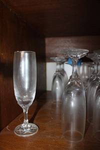 lot 309 image: Clear champagne glasses - set of 12