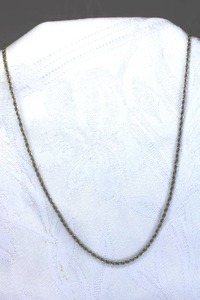 lot 329 image: Signed Danecraft Sterling Silver vermeil (gold over sterling) rope chain necklace. 18L. Marked Danecraft USA 925 near clasp. 7.9 gr approx.