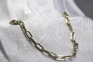lot 351 image: Signed Dyadema Sterling Silver Italian elongated link bracelet with lobster clasp. Marked Dyadema 925 Italy and 925 on clasp. 7.5L