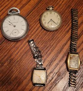 lot 44 image: Lot of Two Womens Watches and Two Pocket Watches