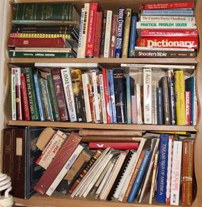 lot 43 image: Three Shelves Full of Some Vintage, Some Modern Books