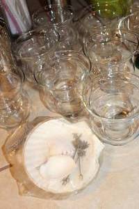 lot 55 image: Large Lot of Glassware and Shrimp Cocktail Serving Dishes