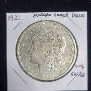 lot 122 image: Silver 1921 Morgan Dollar - Highly Collected