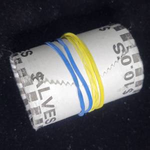 lot 99 image: Roll of Unsearched Half Dollars