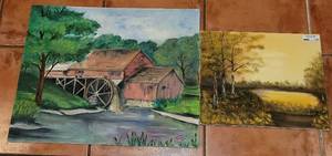 lot 189 image: Two Original Paintings - One Signed