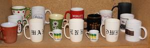 lot 172 image: Lot of Assorted Coffee Mugs Including a Corelle Coffee Mug