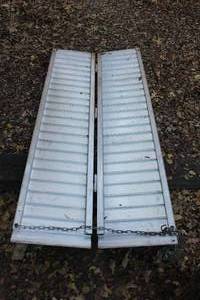 lot 248 image: Six Foot Folding Aluminum Ramp by Haul Master