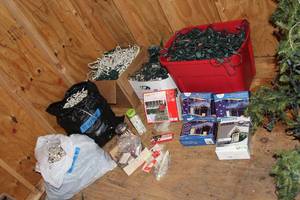 lot 251 image: Huge Lot of Miniture Christmas Lights, New In Box, Net Light, Icicle Lights, Light Bulb Tester and So Much More See Photos for More Details
