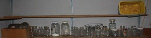 lot 279 image: Large Lot of Jars and a Wooden Box