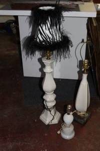 lot 270 image: Three Vintage Lamps