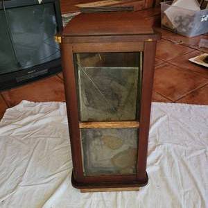 lot 220 image: Antique Mahogany Wall Mount Clock Case
