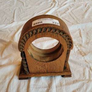 lot 222 image: Antique Oak Mantel Clock Case