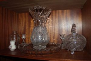 lot 23 image: Lead Crystal Items and Ceramic Mini Vase