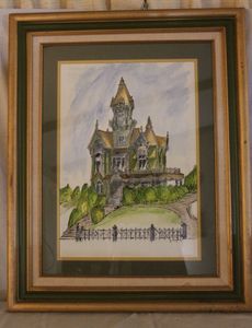 lot 151 image: Watercolor of the Carson Mansion 1976