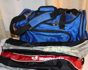 lot 155 image: Russell Duffle Bag and 3 Tripod Carry Bags