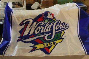 lot 160 image: 1998 World Series Banner Flag