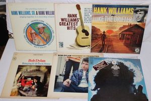lot 162 image: Hank Williams and Bob Dylan Albums