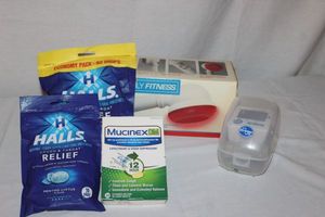 lot 164 image: Personal Messager, BP Tester and Medicine as shown