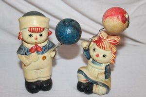 lot 183 image: Vintage 1972 Fitz &amp Floyd Raggedy Ann and Andy