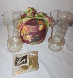 lot 194 image: Glass Candles and Decroative Box