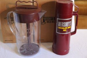 lot 202 image: Hersheys Milk Chocolate Mixer Pitcher and Thermos