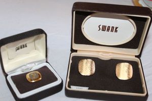 lot 209 image: Swank Cufflinks and Tie Pin