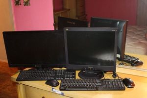 lot 278 image: Two Monitors keyboards and mouse condition unknown