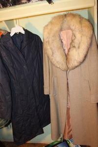 lot 340 image: Coats 1 with mink collar Made By ILGWU (independant ladies garment workers union)