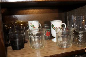 lot 225 image: Glassware,  Christmas mugs for two
