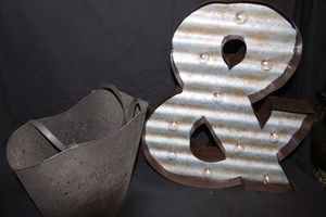 lot 316 image: And Sign and Metal basket