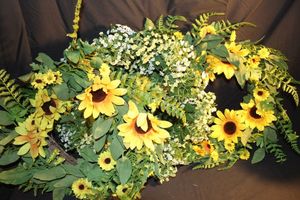 lot 397 image: Three Spring Floral Wreaths
