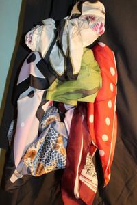 lot 411 image: Beautiful Silk Scarves with Hanger