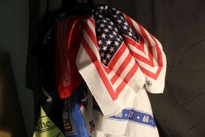 lot 412 image: Bandanas and hanger