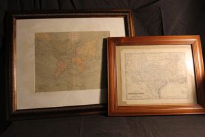 lot 418 image: Two Framed Vintage Maps