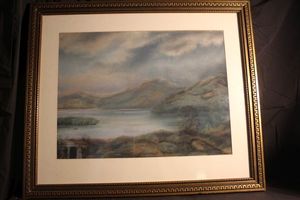 lot 419 image: Framed Watercolor