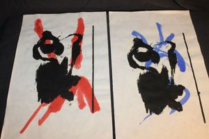 lot 480 image: Two Orginal Paintings Artis unknown
