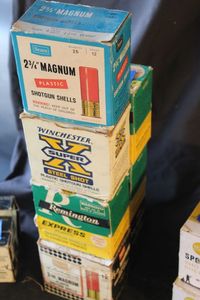 lot 603 image: 12 Gauge Shot Gun Shells 7 Boxes NO SHIPPING