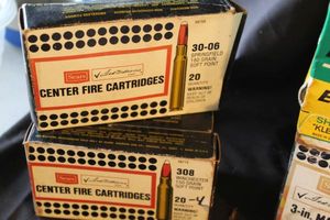 lot 604 image: 30-06 and 308 Rifle Cartridges 20 per Box NO SHIPPING