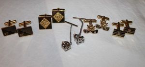 lot 361 image: Jewelry Mens Cufflinks &amp Tie Pins