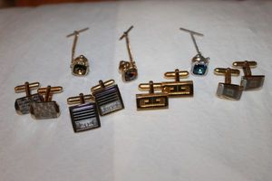 lot 363 image: Jewelry Mens Cufflinks &amp Tie Pins