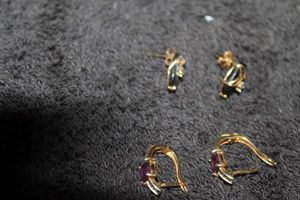 lot 375 image: Jewelry Two Pairs of Womens Earrings Stamped 925&nbsp