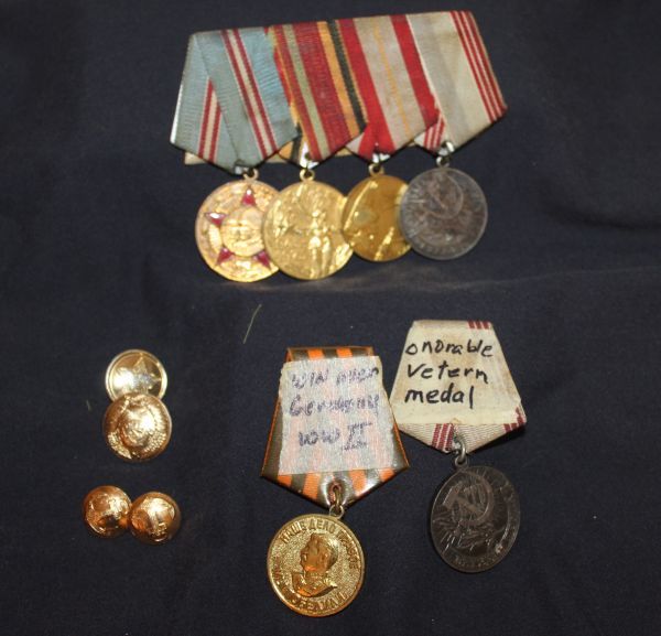 lot 2 image: USSR Medals Victory over Germany 1941-1945, 50 yrs Military Soviet Forces, 30 Years of Winning WWII, 60 Yrs Military Forces