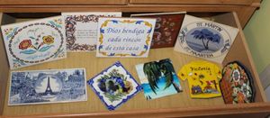 lot 50 image: Painted Tiles