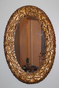 lot 57 image: Large Oval Ornate Mirror