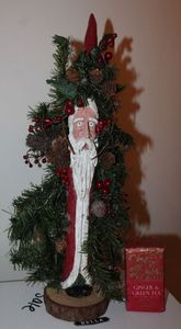 lot 67 image: Table Top Santa Tree and Ginger and Green Tea